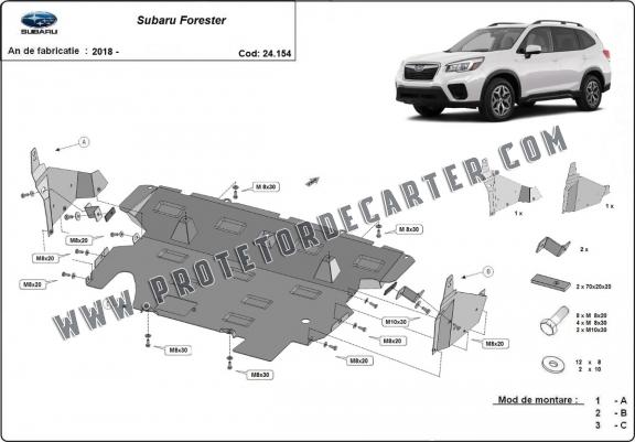 Protetor de Carter de aço Subaru Forester 5