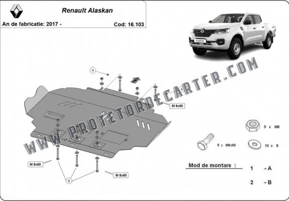 Protetor de Carter de aço Renault Alaskan