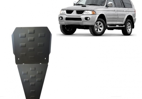 Protetor de aço para caixa de velocidades e diferencial Mitsubishi Pajero Sport 1