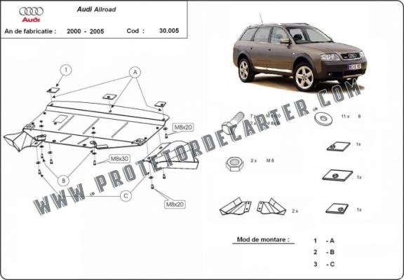 Protetor de Carter de aço Audi Allroad A6