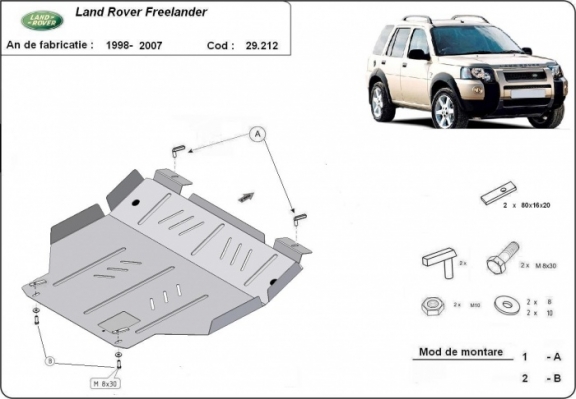 Protetor de Carter de aço Land Rover Freelander 1