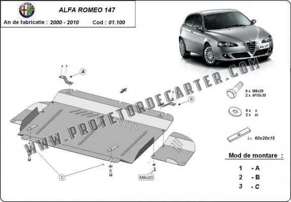 Protetor de Carter de aço Alfa Romeo 147