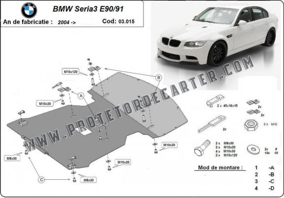 Protetor de Carter de aço BMW Seria 3 E90/91