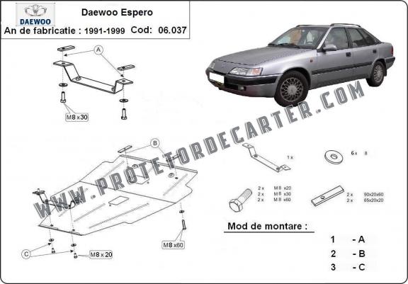 Protetor de Carter de aço Daewoo Espero