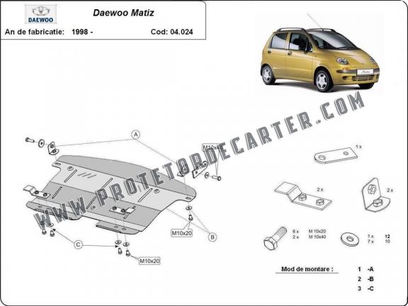 Protetor de Carter de aço Daewoo Matiz