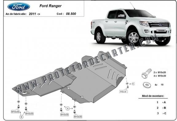 Protetor de Carter de aço Ford Ranger