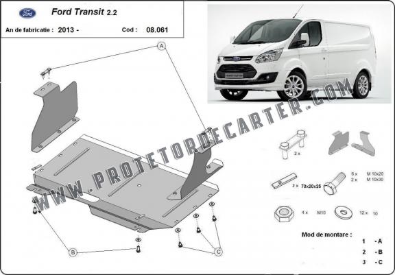 Protetor de Carter de aço Ford Transit Custom