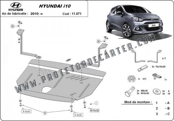 Protetor de Carter de aço Hyundai i10