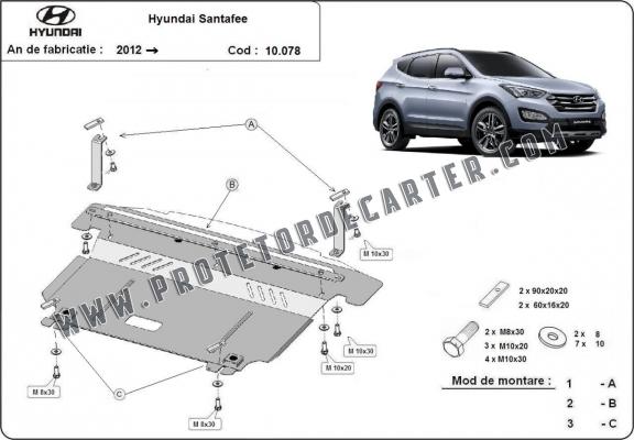 Protetor de Carter de aço Hyundai Santa Fe
