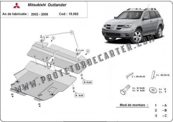 Protetor de Carter de aço Mitsubishi Outlander