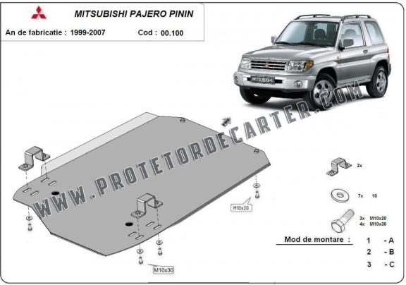  Protetor de caixa de velocidades de aço  Mitsubishi Pajero Pinin