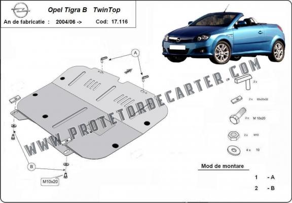 Protetor de Carter de aço Opel Tigra B 