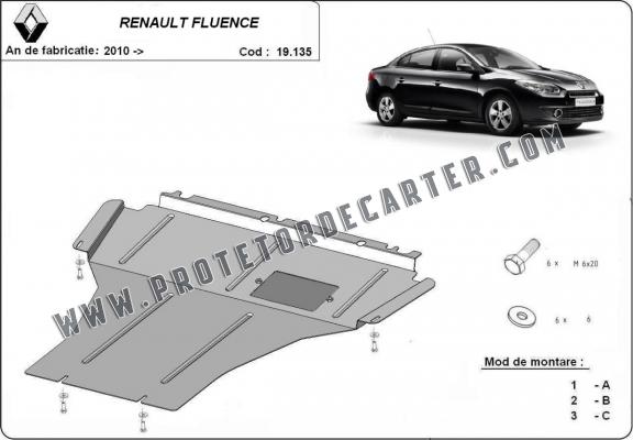 Protetor de Carter de aço Renault Fluence