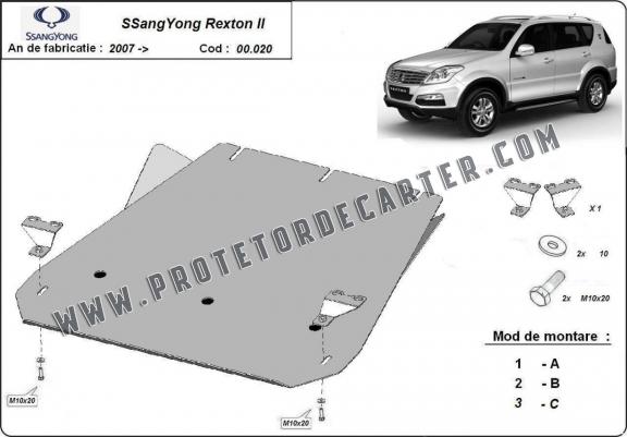  Protetor de caixa de velocidades de aço  SsangYong Rexton 2