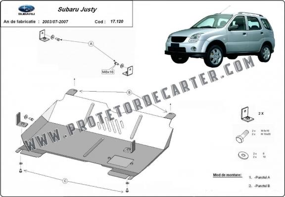 Protetor de Carter de aço Subaru Justy