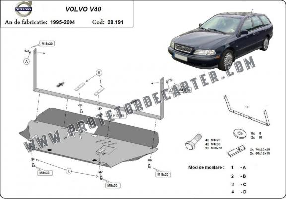 Protetor de Carter de aço Volvo V40