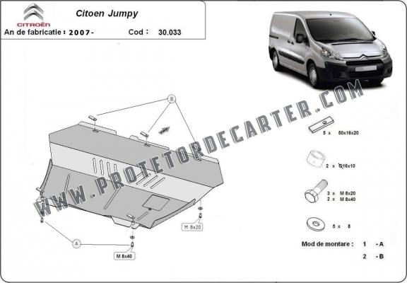 Protetor de Carter de aço Citroen Jumpy