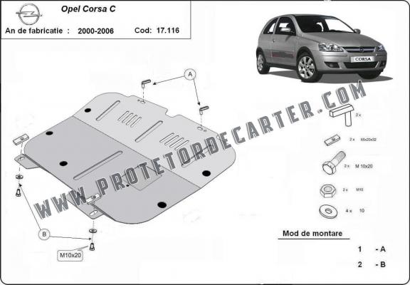 Protetor de Carter de aço Opel Corsa C