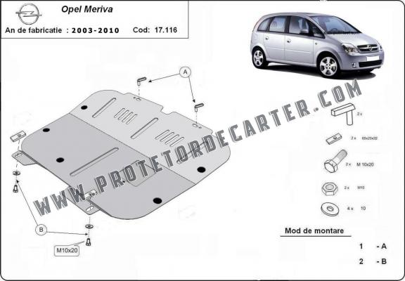 Protetor de Carter de aço Opel Meriva