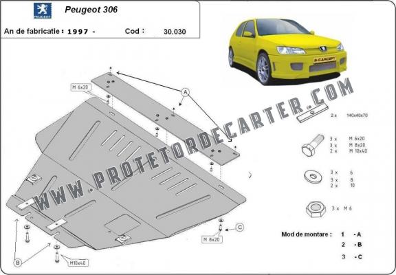 Protetor de Carter de aço Peugeot 306