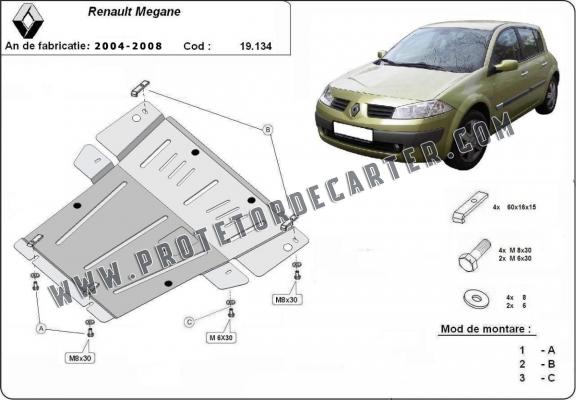 Protetor de Carter de aço Renault Megane 2