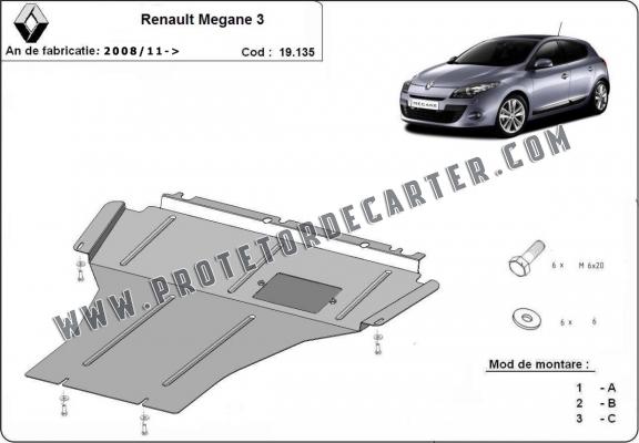 Protetor de Carter de aço Renault Megane 3