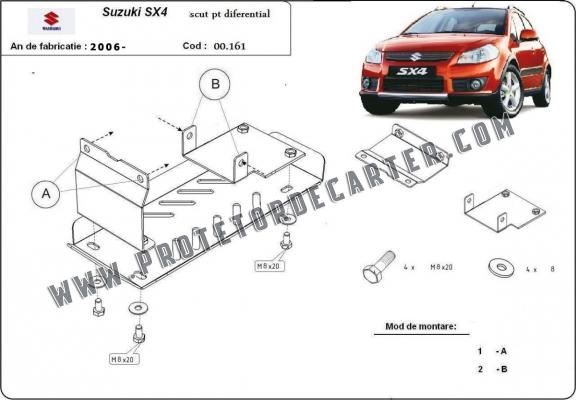  Protetor diferencial de aço  Suzuki SX 4WD