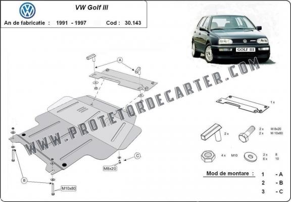 Protetor de Carter de aço VW Golf 3