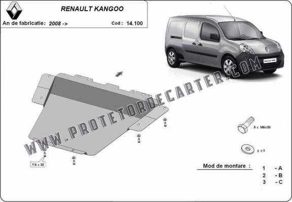 Protetor de Carter de aço Renault Kangoo