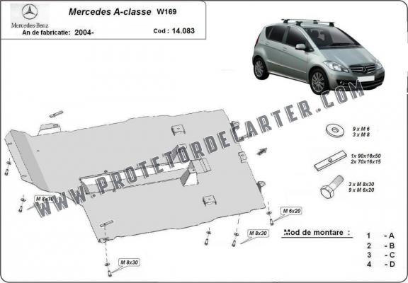 Protetor de Carter de aço Mercedes A-Class W169