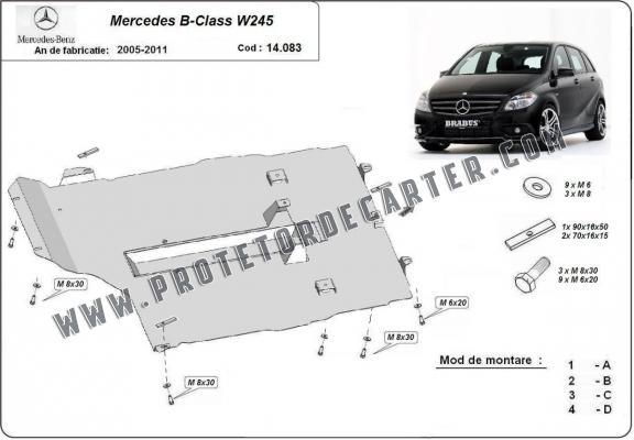 Protetor de Carter de aço Mercedes B-Class