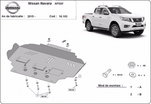 Protetor de Carter de aço Nissan Navara NP300 - D23