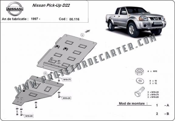  Protetor de caixa de velocidades de aço  Nissan Pick Up