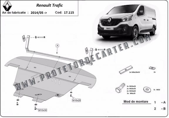 Protetor de Carter de aço Renault Trafic