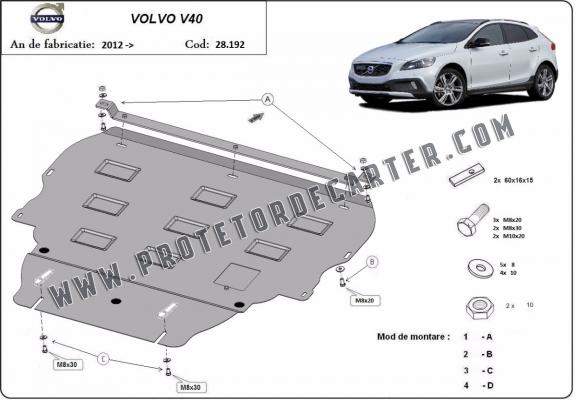 Protetor de Carter de aço Volvo V40