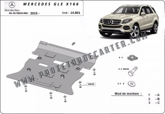 Protetor de Carter de aço Mercedes GL X166