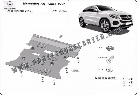 Protetor de Carter de aço Mercedes GLE Coupe C292