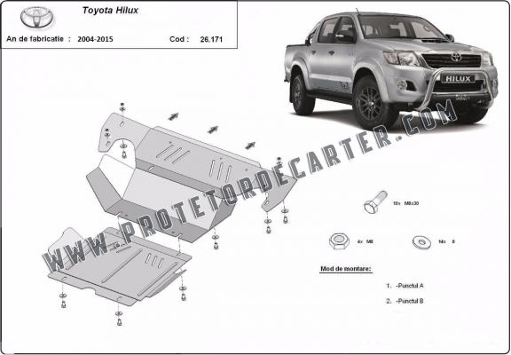 Protetor de Carter e radiator de aço Toyota Hilux