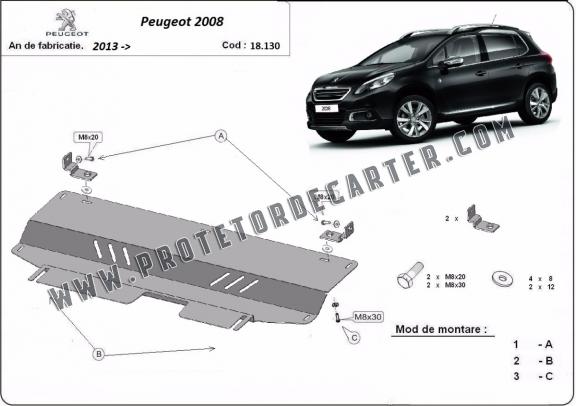 Protetor de Carter de aço Peugeot 2008