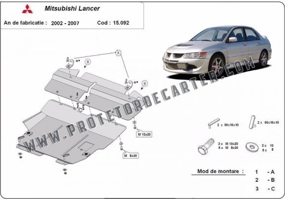 Protetor de Carter de aço Mitsubishi Lancer