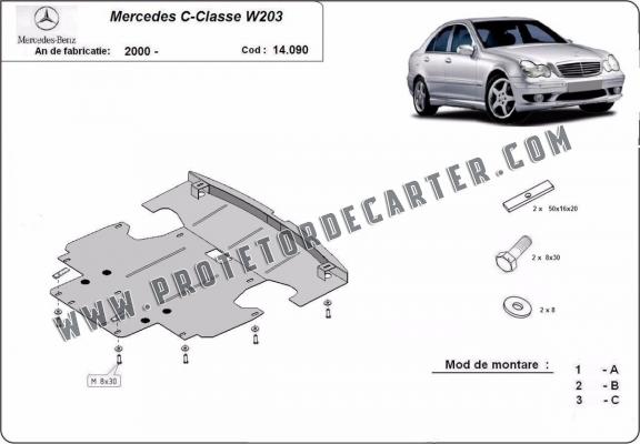 Protetor de Carter de aço Mercedes C-Classe