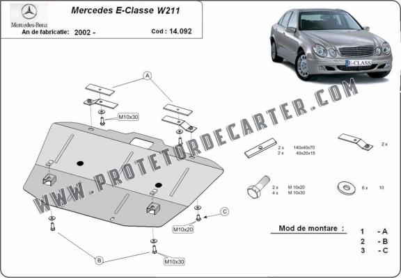 Protetor de Carter de aço Mercedes E-Classe W211