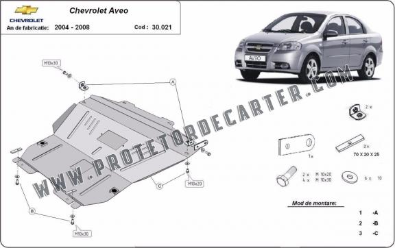 Protetor de Carter de aço Chevrolet Aveo