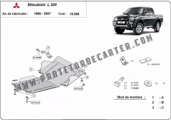 Protetor de Carter de aço Mitsubishi L200