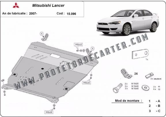 Protetor de Carter de aço Mitsubishi Lancer