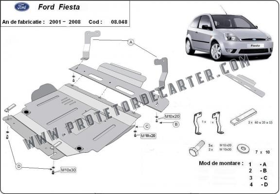 Protetor de Carter de aço Ford Fiesta