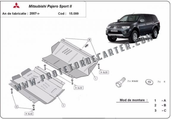 Protetor de Carter de aço Mitsubishi Pajero Sport 2