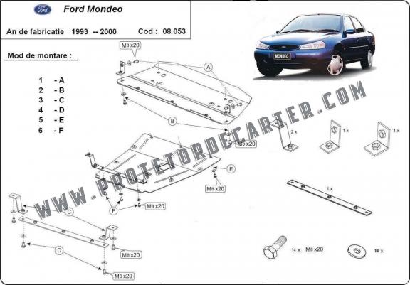 Protetor de Carter de aço Ford Mondeo 1,2