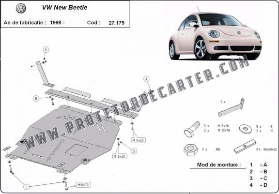 Protetor de Carter de aço Volkswagen New Beetle