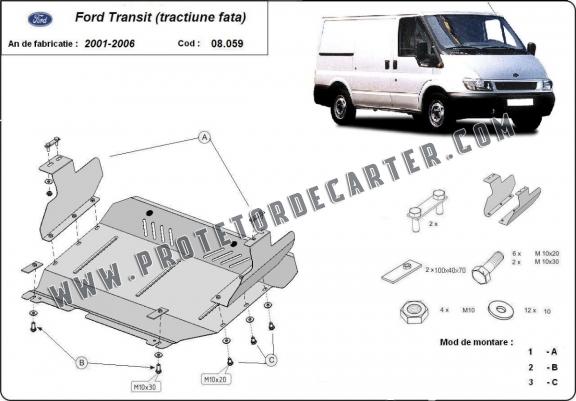 Protetor de Carter de aço Ford Transit - FWD